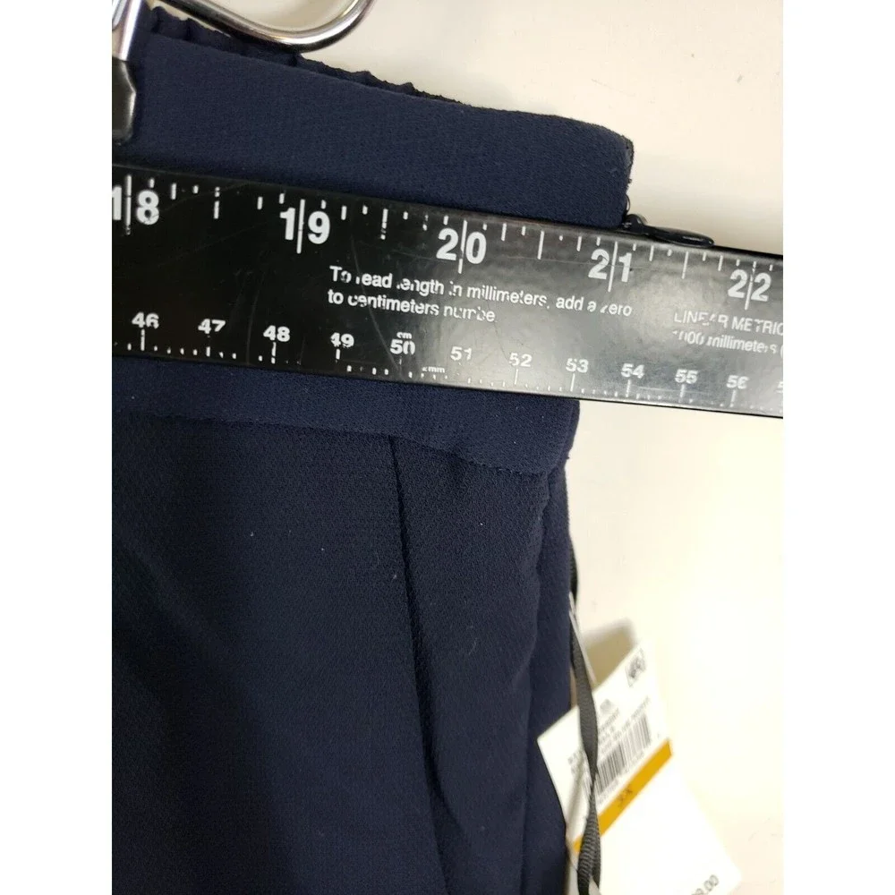 1. STATE Womens 3X Navy Zip Cropped  Wide Leg Pants elastic waist NEW
